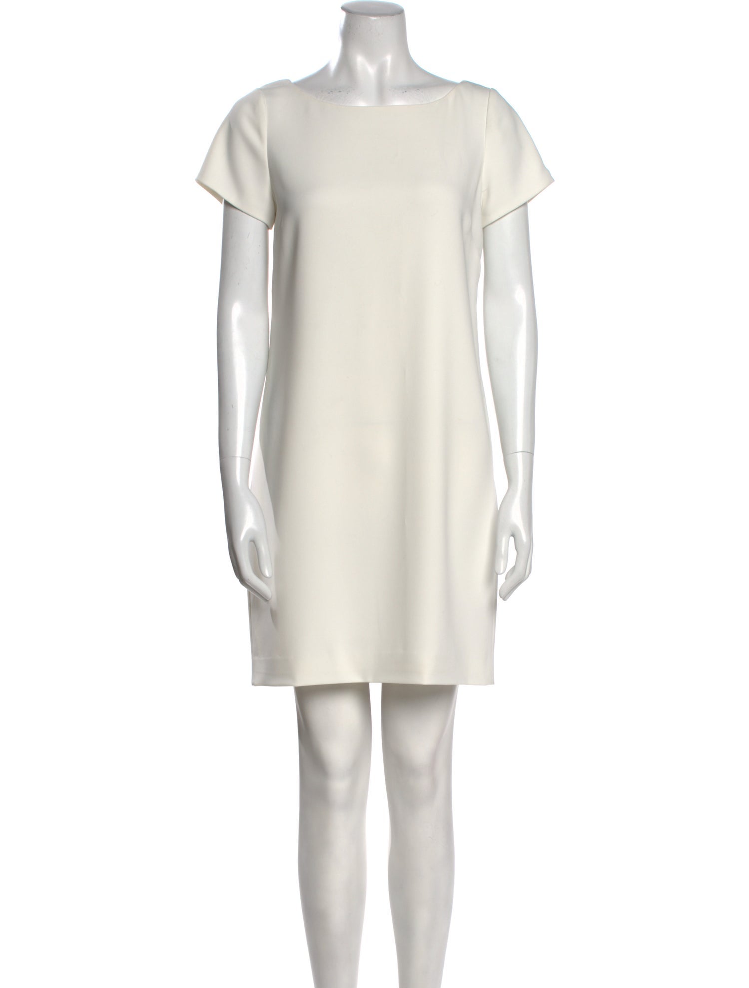 Halston Bateau Neckline Mini Dress