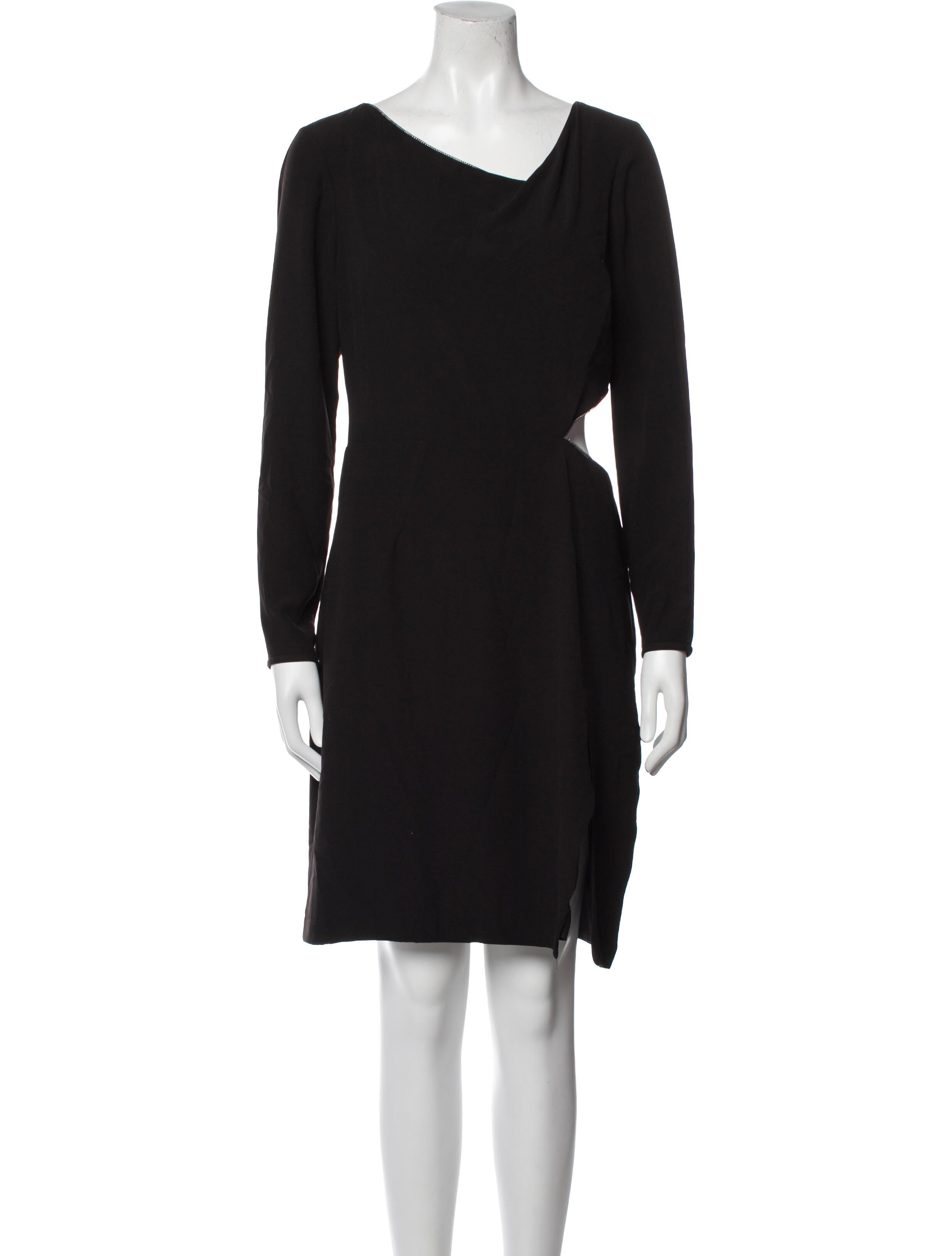 Halston Cowl Neck Mini Dress