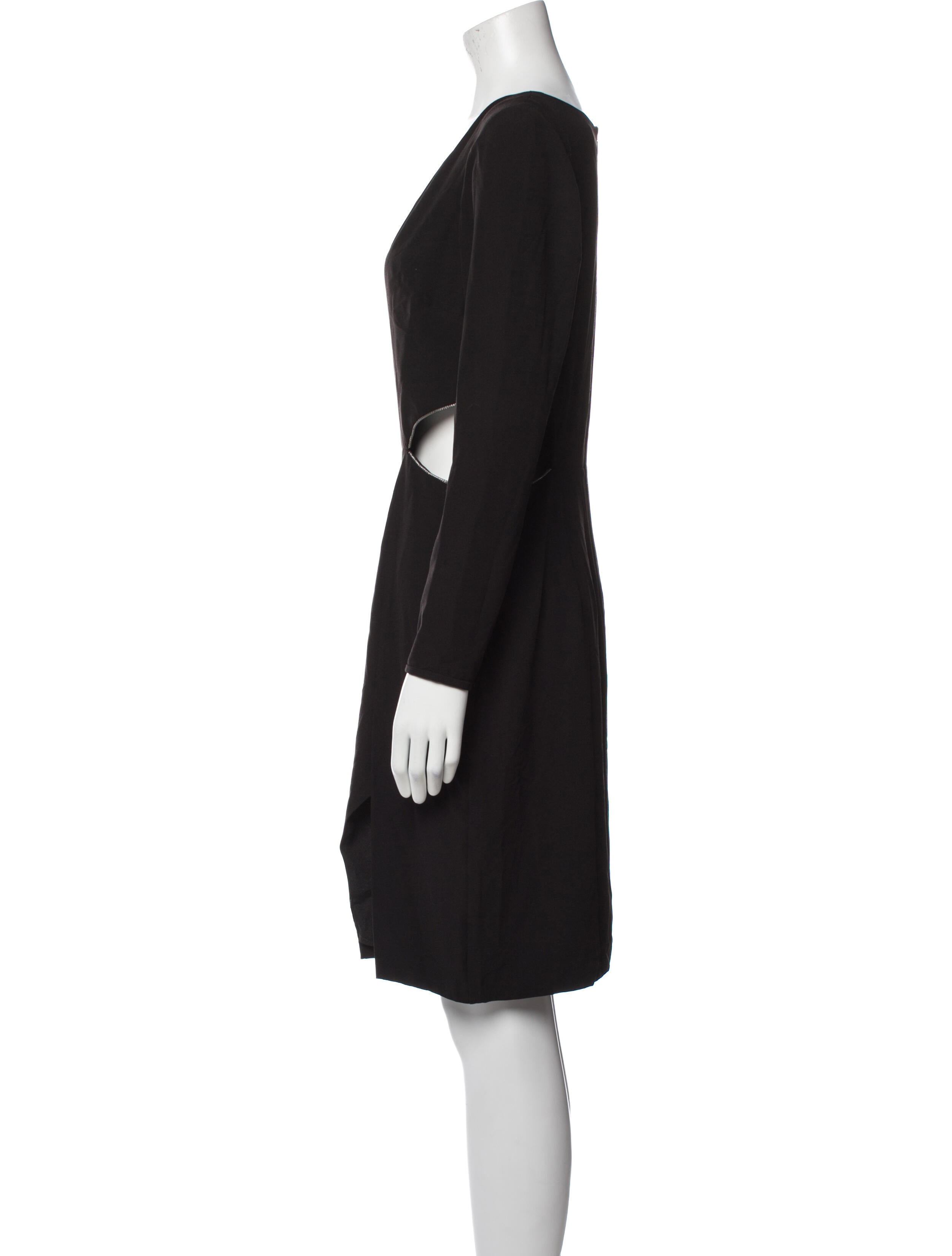 Halston Cowl Neck Mini Dress