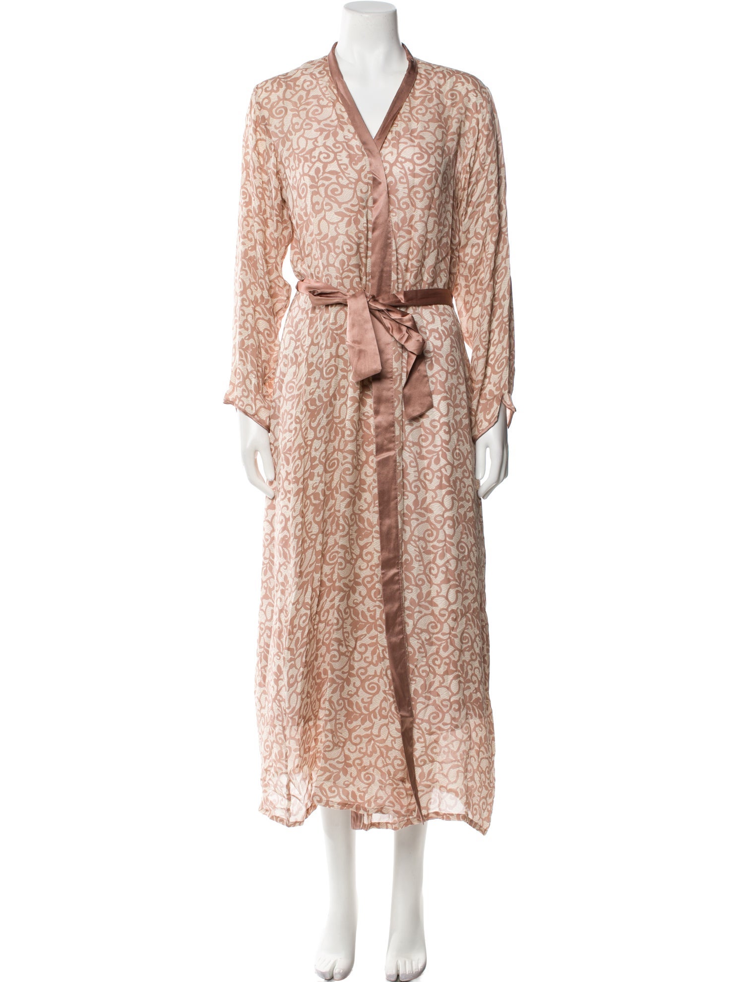Halston Silk Printed Robe