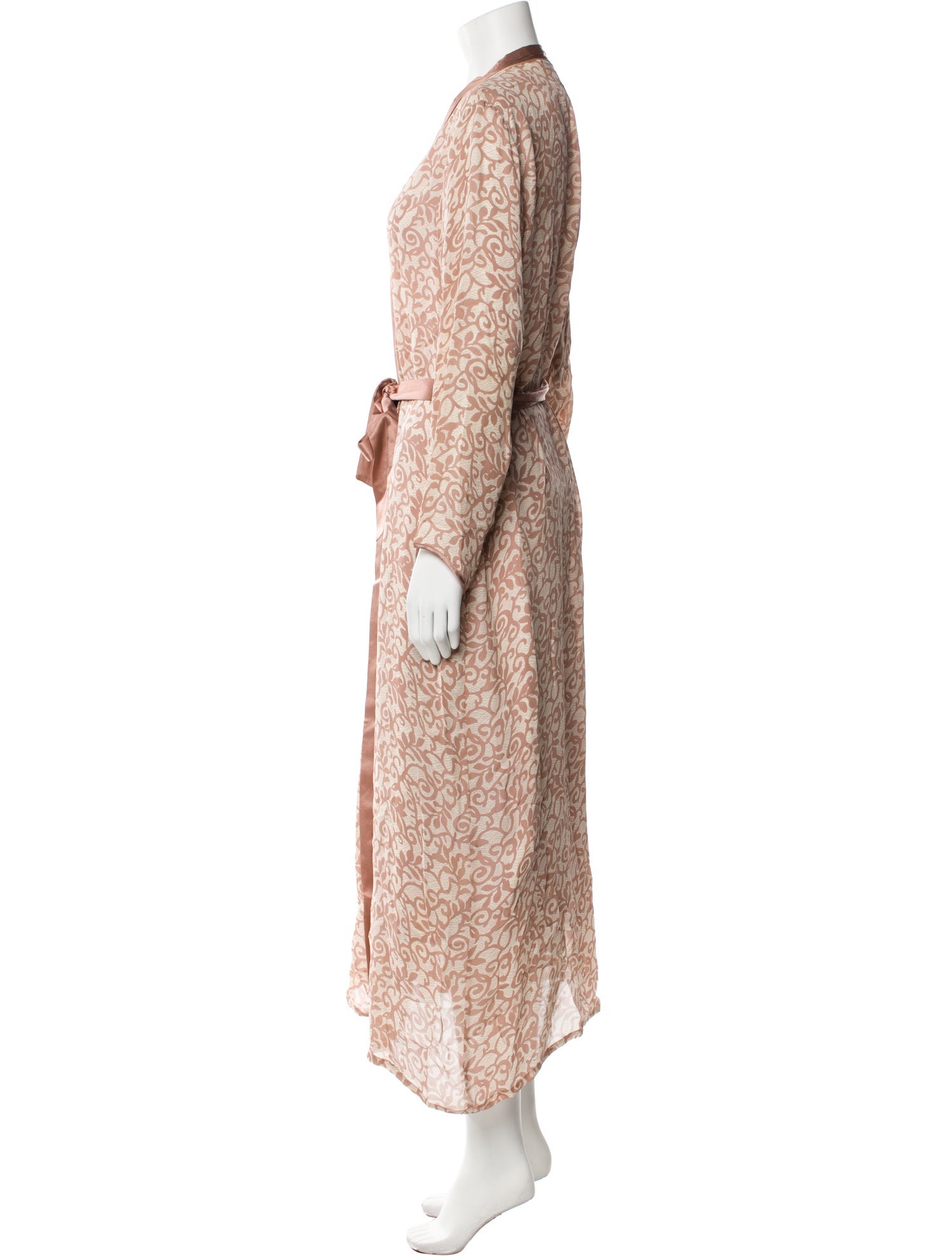 Halston Silk Printed Robe