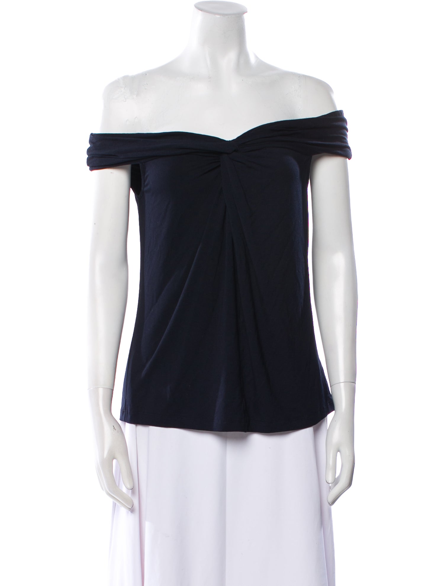 Halston Off-The-Shoulder Short Sleeve Top