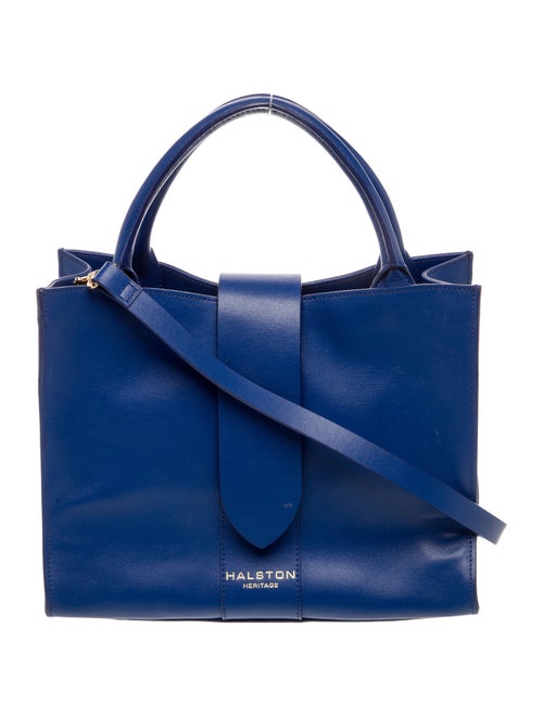Halston Leather Top Handle Bag