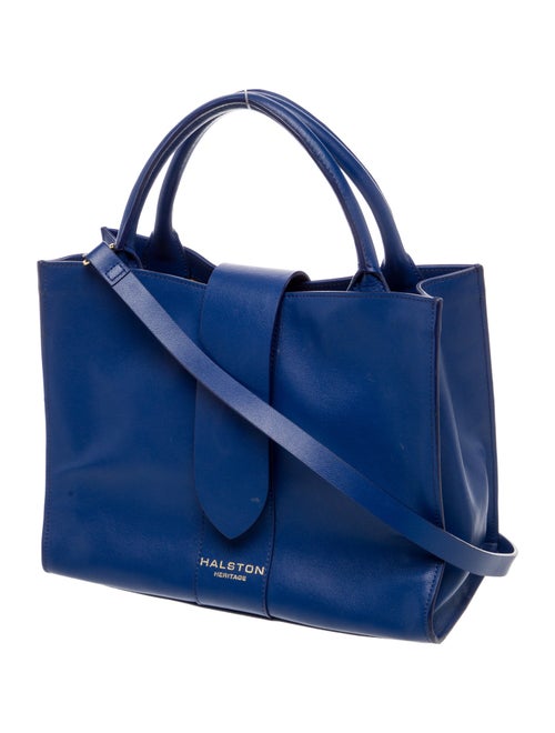 Halston Leather Top Handle Bag