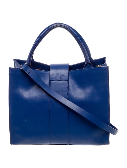 Halston Leather Top Handle Bag