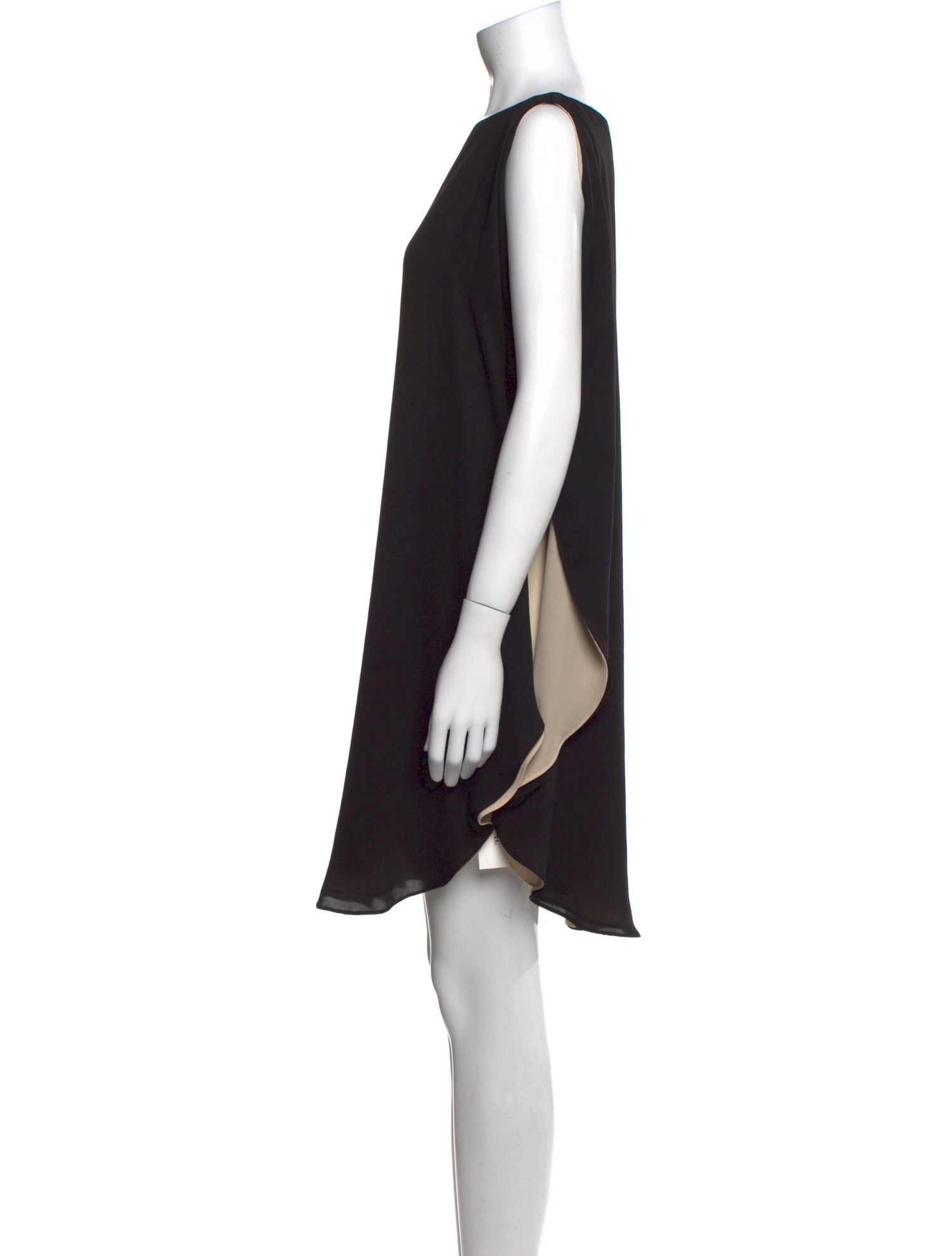 Halston Bateau Neckline Mini Dress