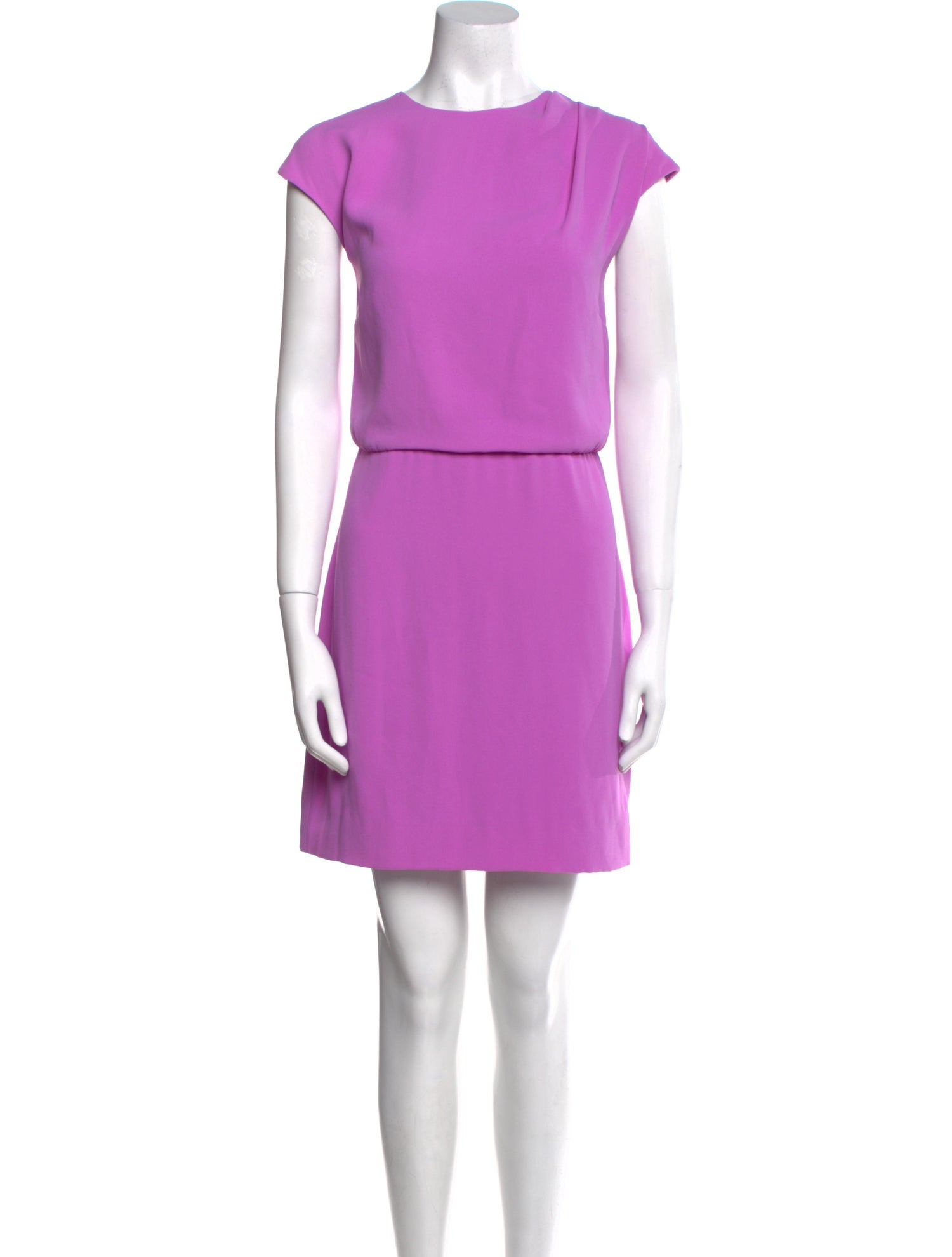 Halston Crew Neck Mini Dress