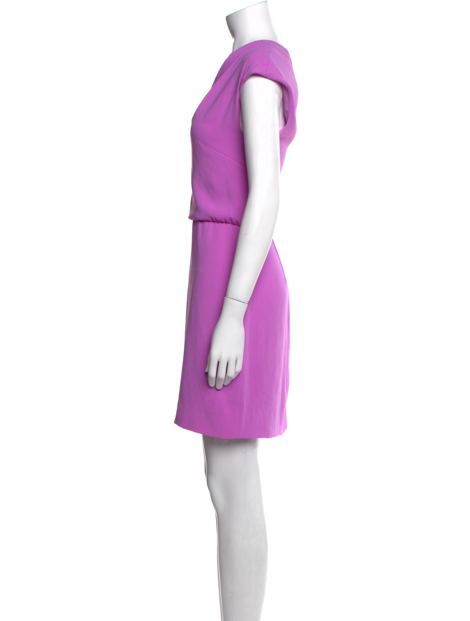 Halston Crew Neck Mini Dress