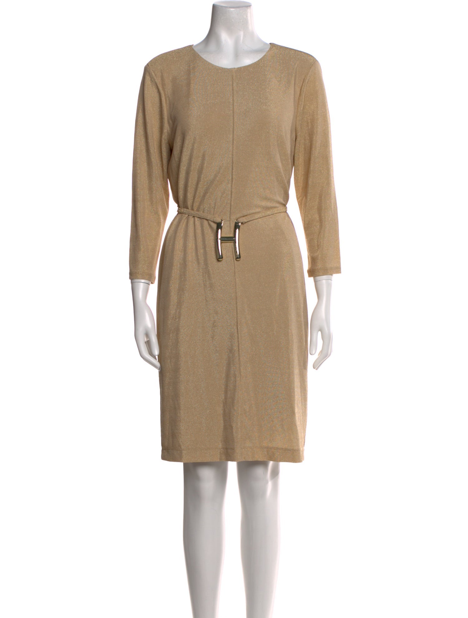 Halston Scoop Neck Knee-Length Dress