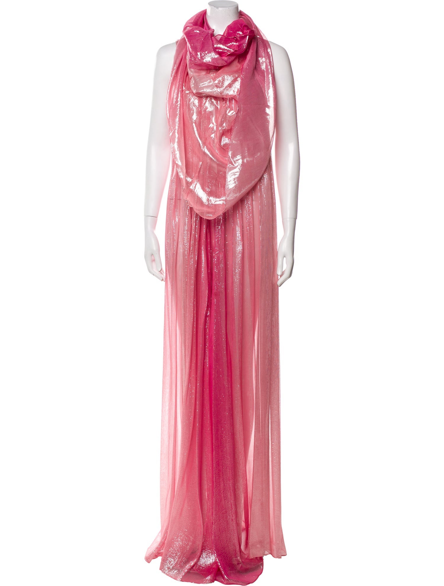 Halston Silk Long Dress