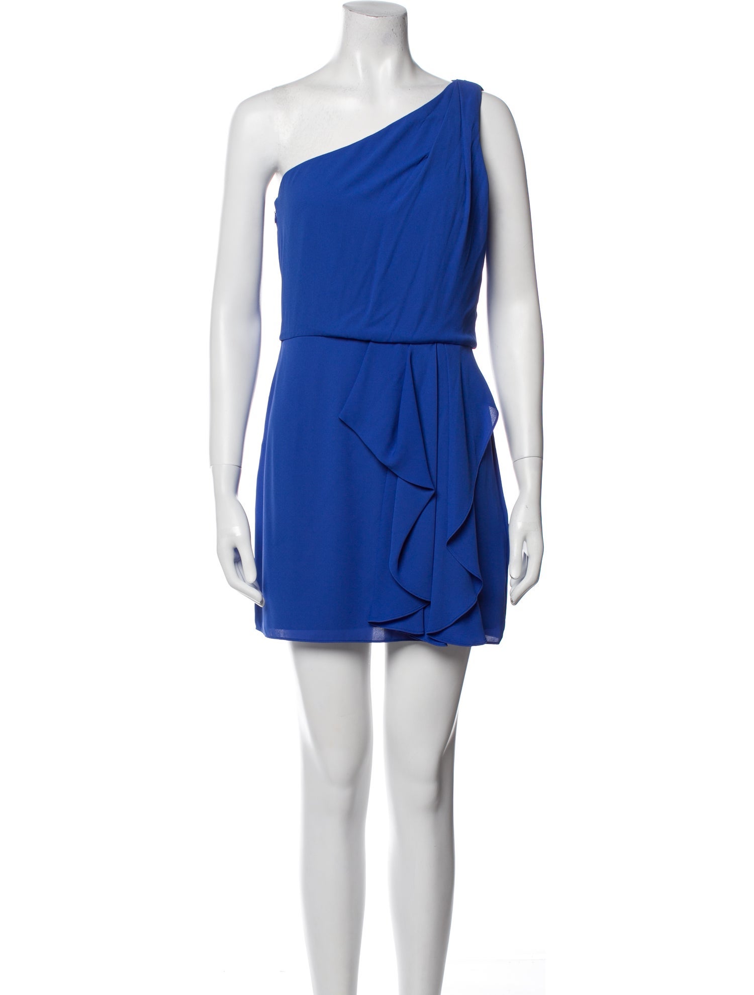 Halston One-Shoulder Mini Dress