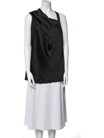 Halston Cowl Neck Sleeveless Top