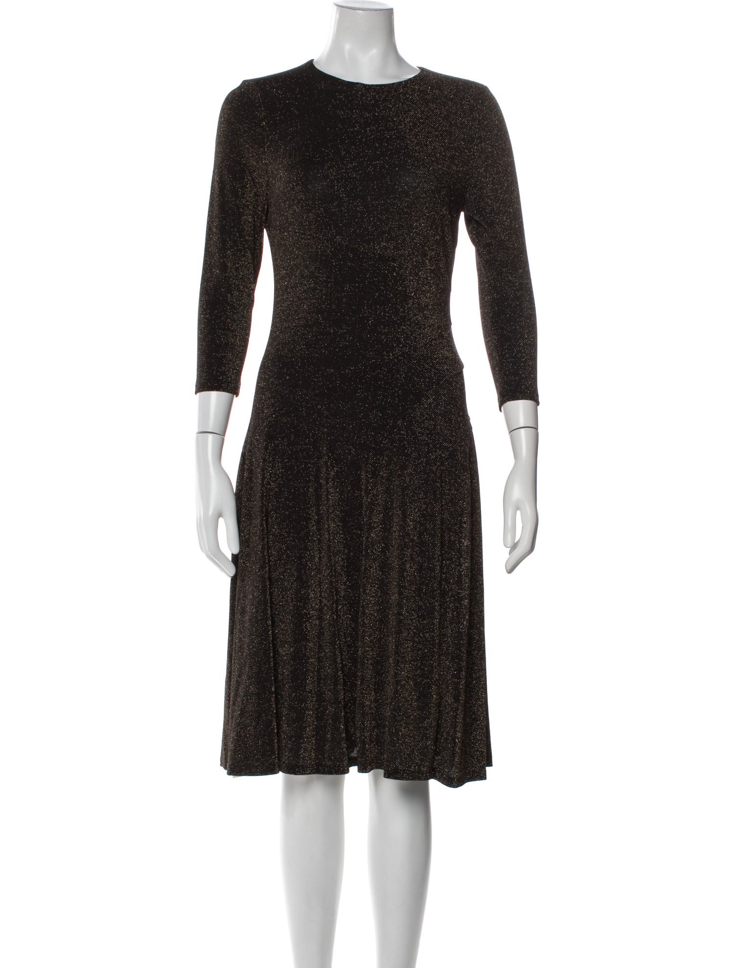 Halston Crew Neck Knee-Length Dress