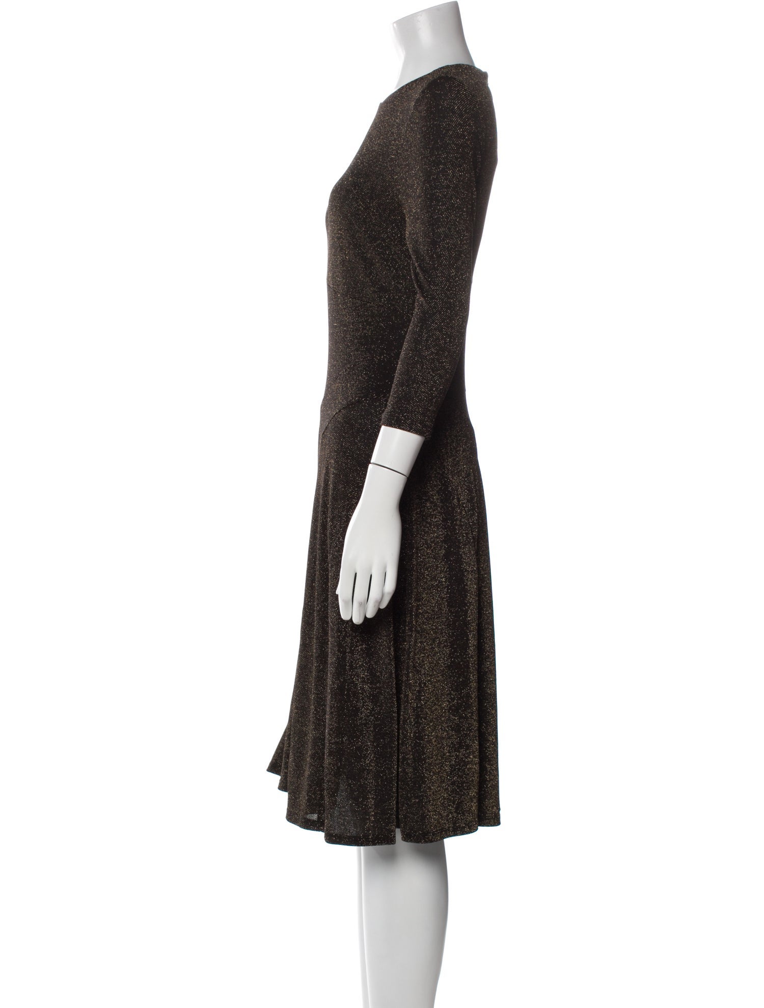 Halston Crew Neck Knee-Length Dress