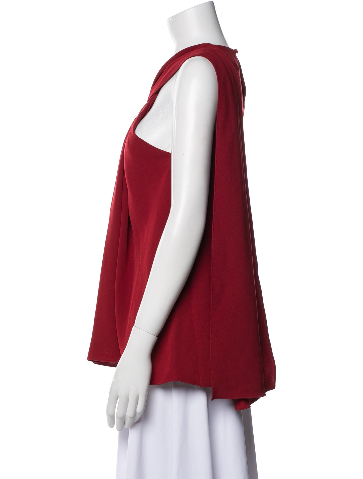 Halston V-Neck Sleeveless Blouse