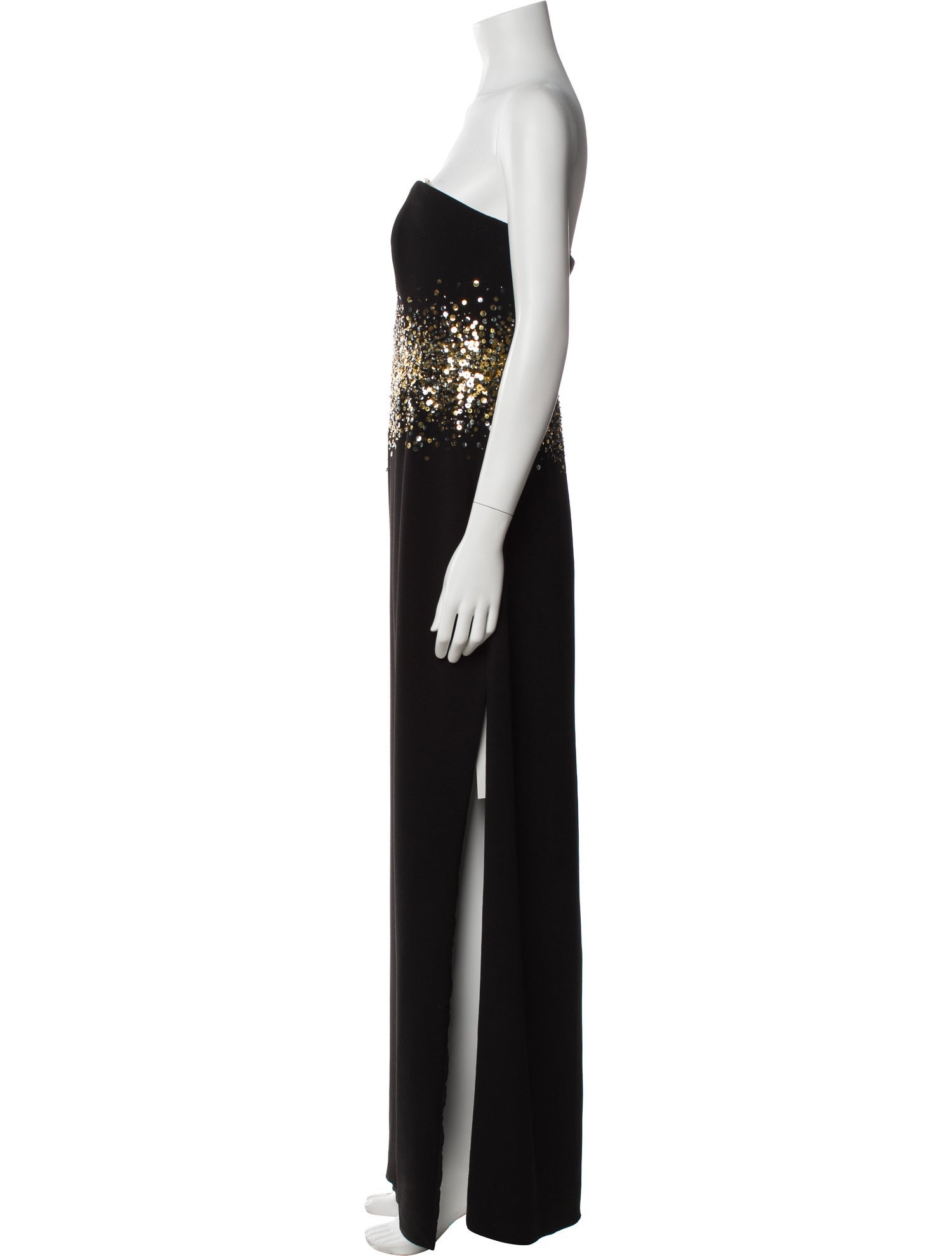 Halston Strapless Long Dress