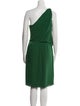 Halston One-Shoulder Knee-Length Dress