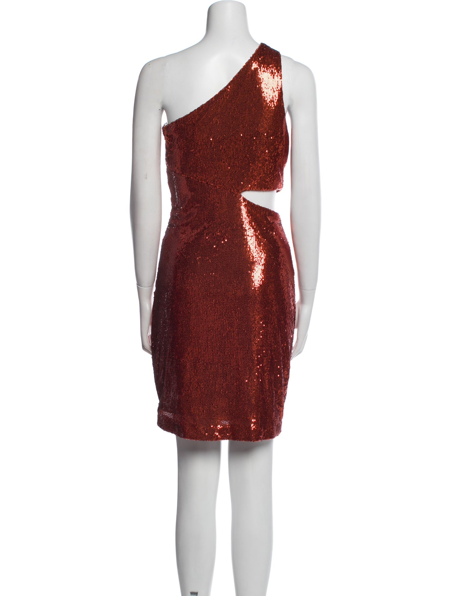 Halston One-Shoulder Mini Dress