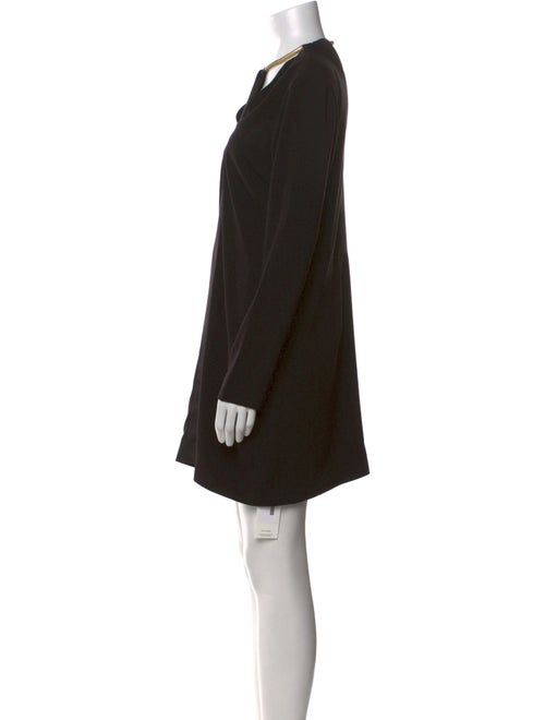 Halston Crew Neck Mini Dress