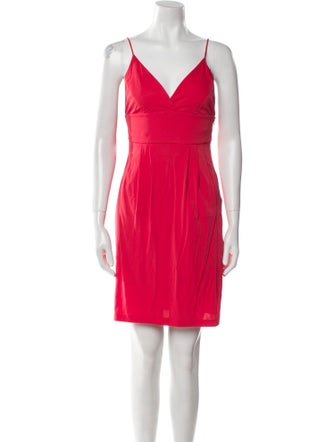 Halston V-Neck Mini Dress