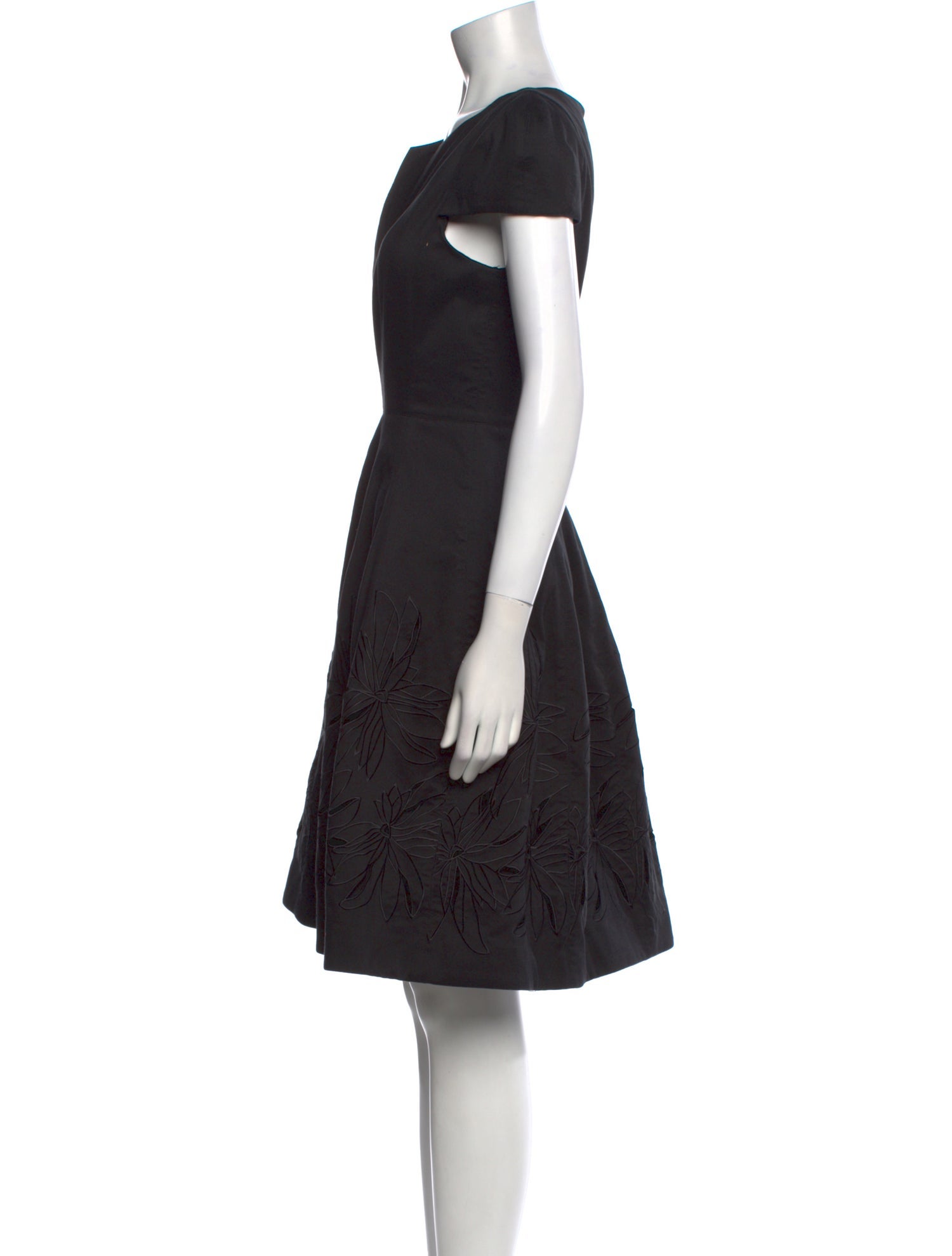 Halston V-Neck Knee-Length Dress