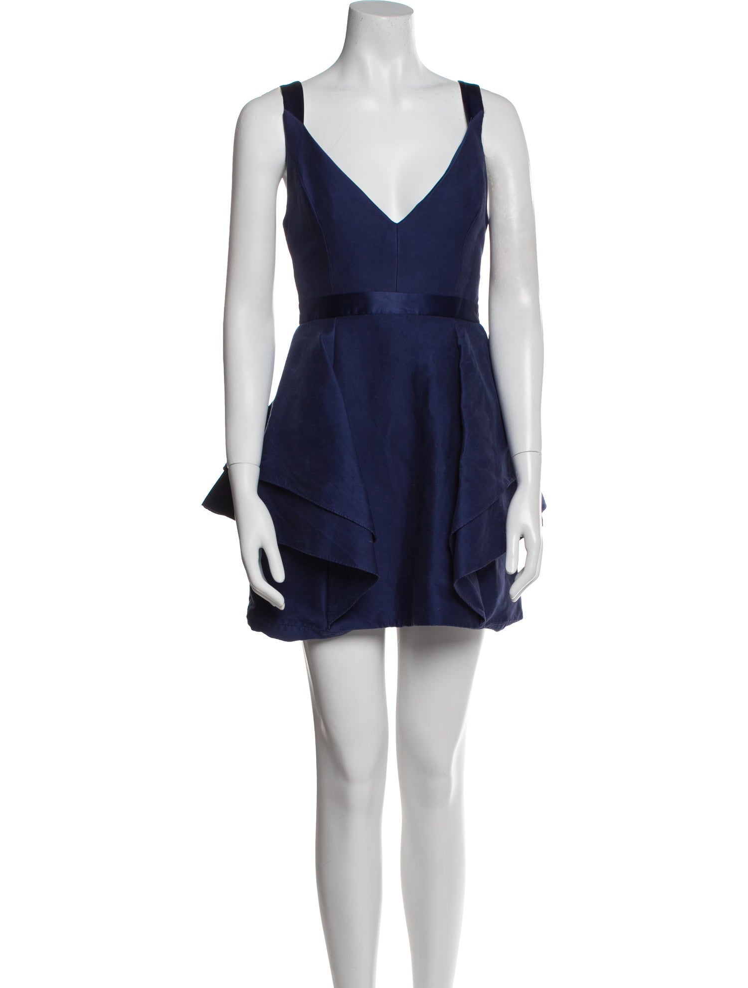 Halston V-Neck Mini Dress