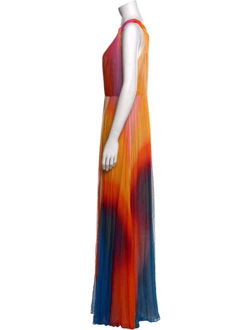 Halston Tie-Dye Print Long Dress