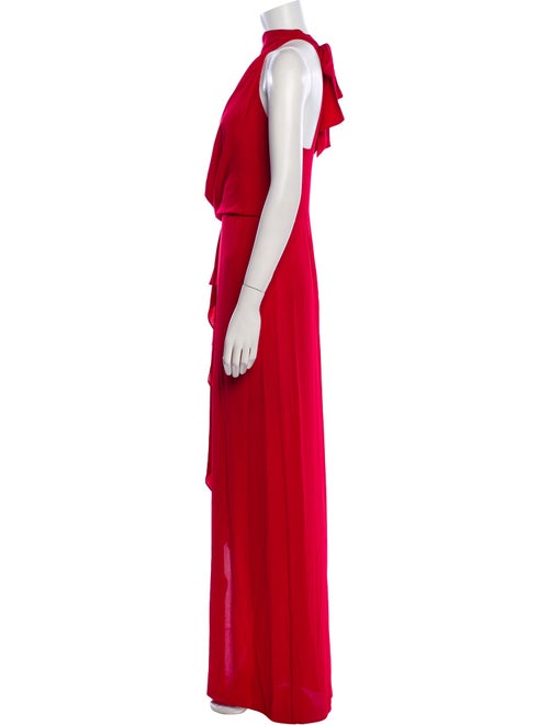 Halston Turtleneck Long Dress