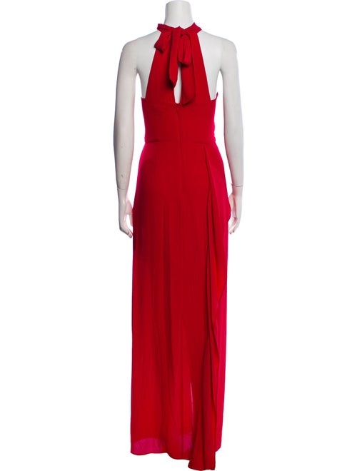 Halston Turtleneck Long Dress
