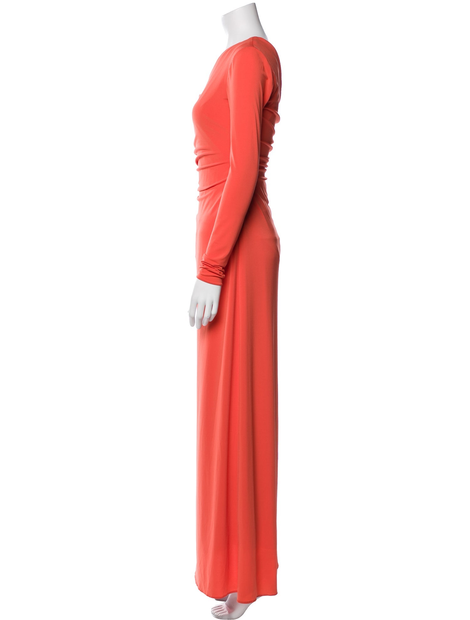 Halston One-Shoulder Long Dress