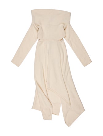 Halston Merino Wool Bateau Neckline Sweater