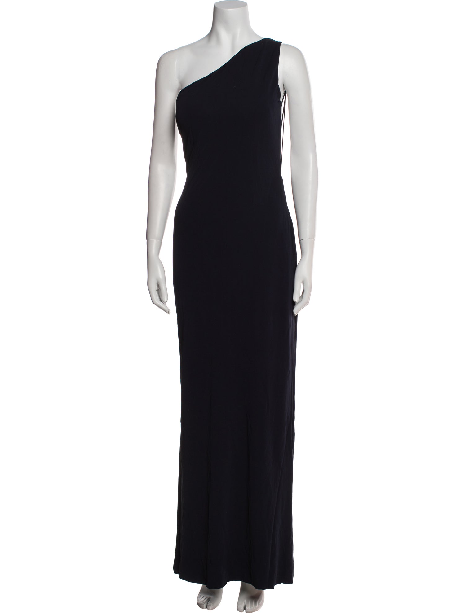 Halston One-Shoulder Long Dress