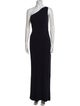 Halston One-Shoulder Long Dress