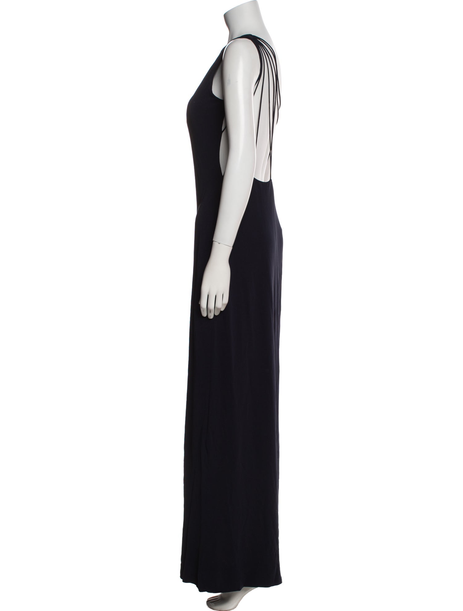 Halston One-Shoulder Long Dress