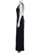 Halston One-Shoulder Long Dress