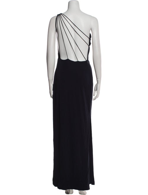 Halston One-Shoulder Long Dress
