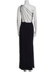 Halston One-Shoulder Long Dress
