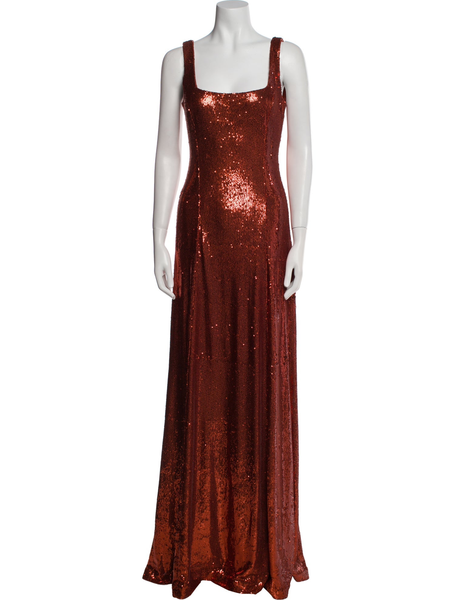 Halston Square Neckline Long Dress w/ Tags