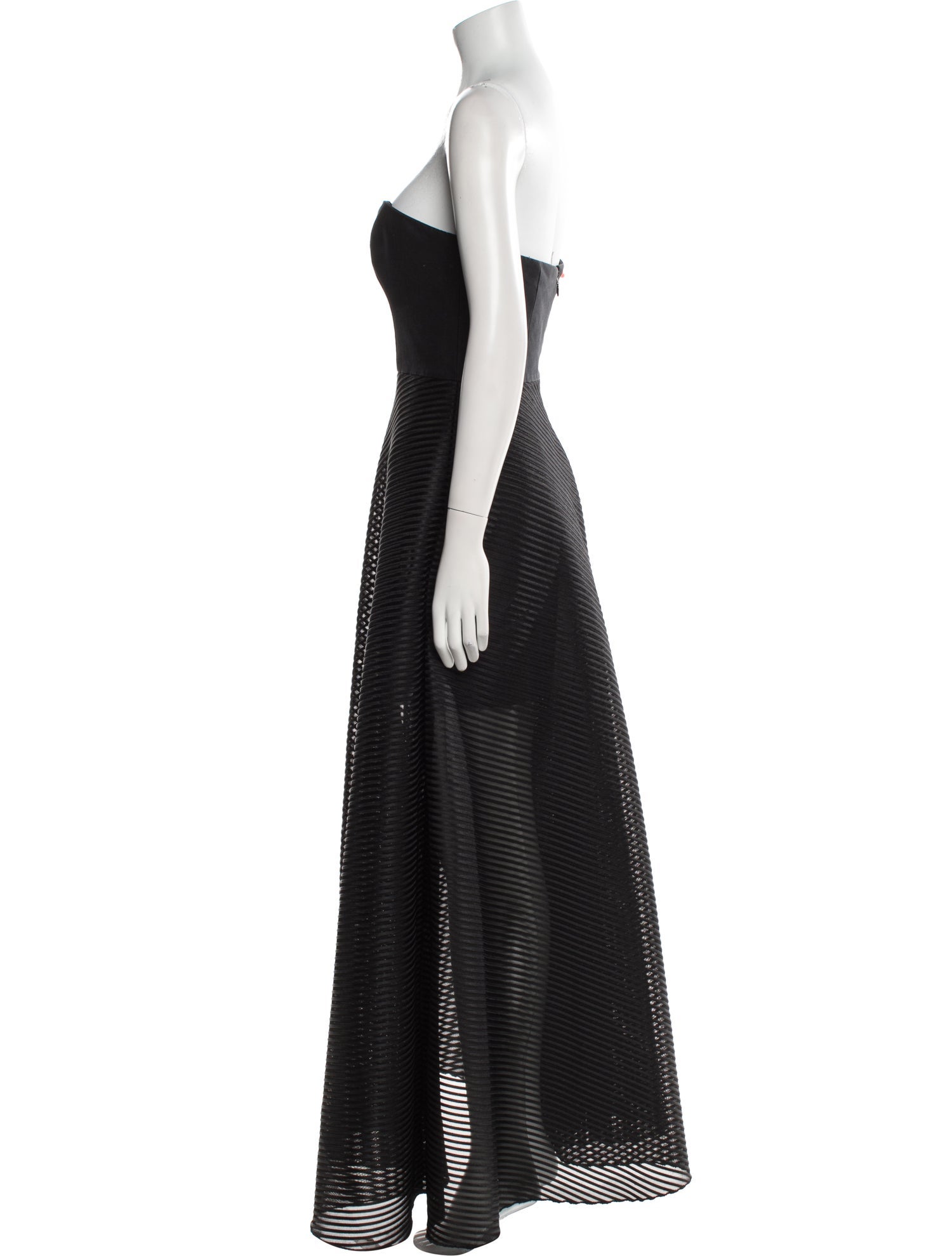 Halston Strapless Long Dress