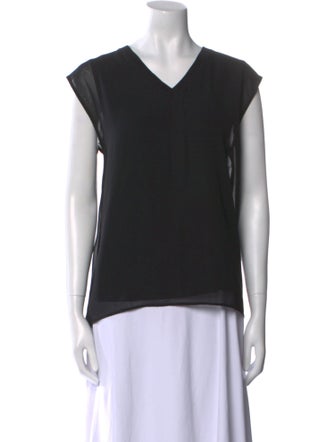 Halston V-Neck Short Sleeve Top