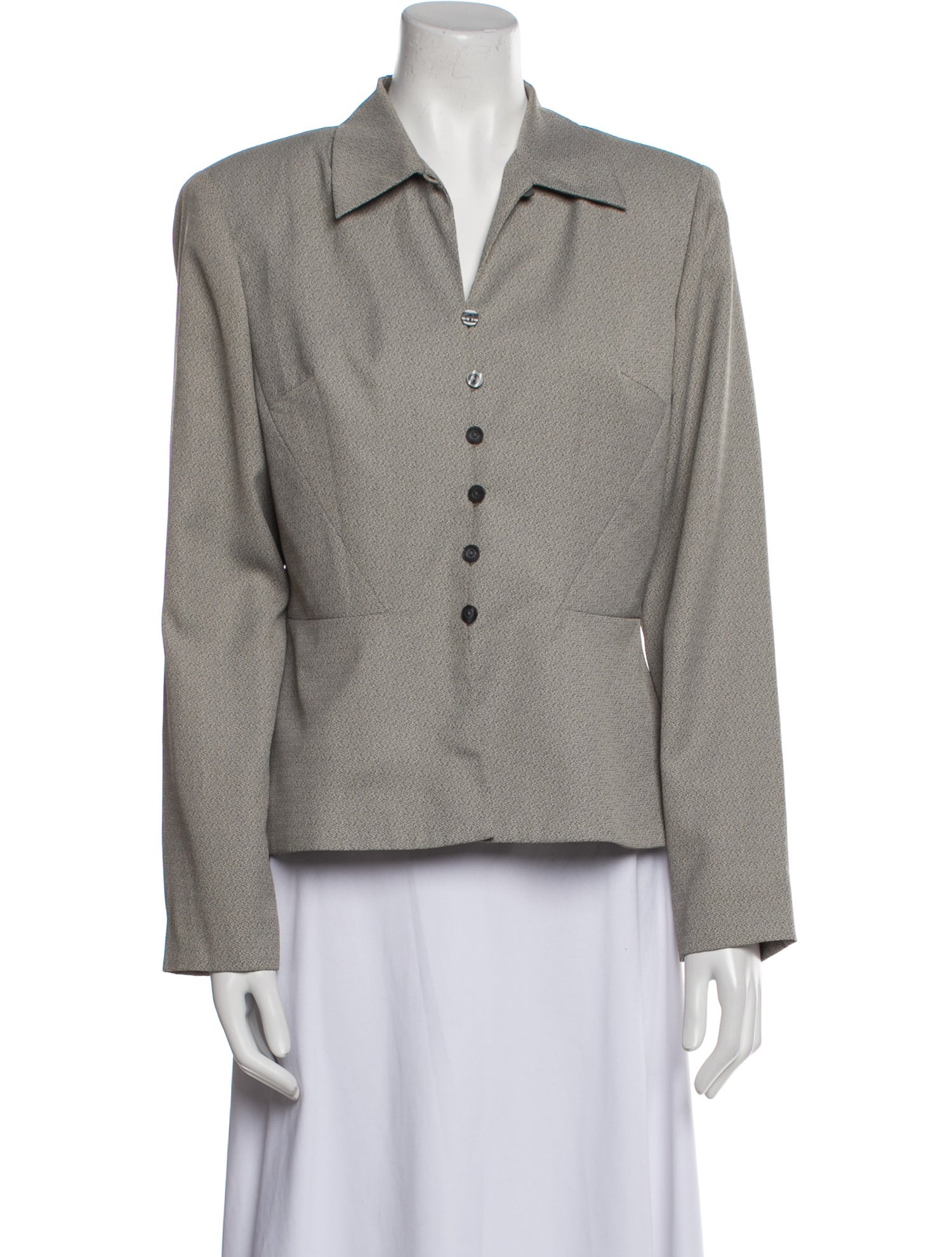 Halston Tweed Pattern Blazer