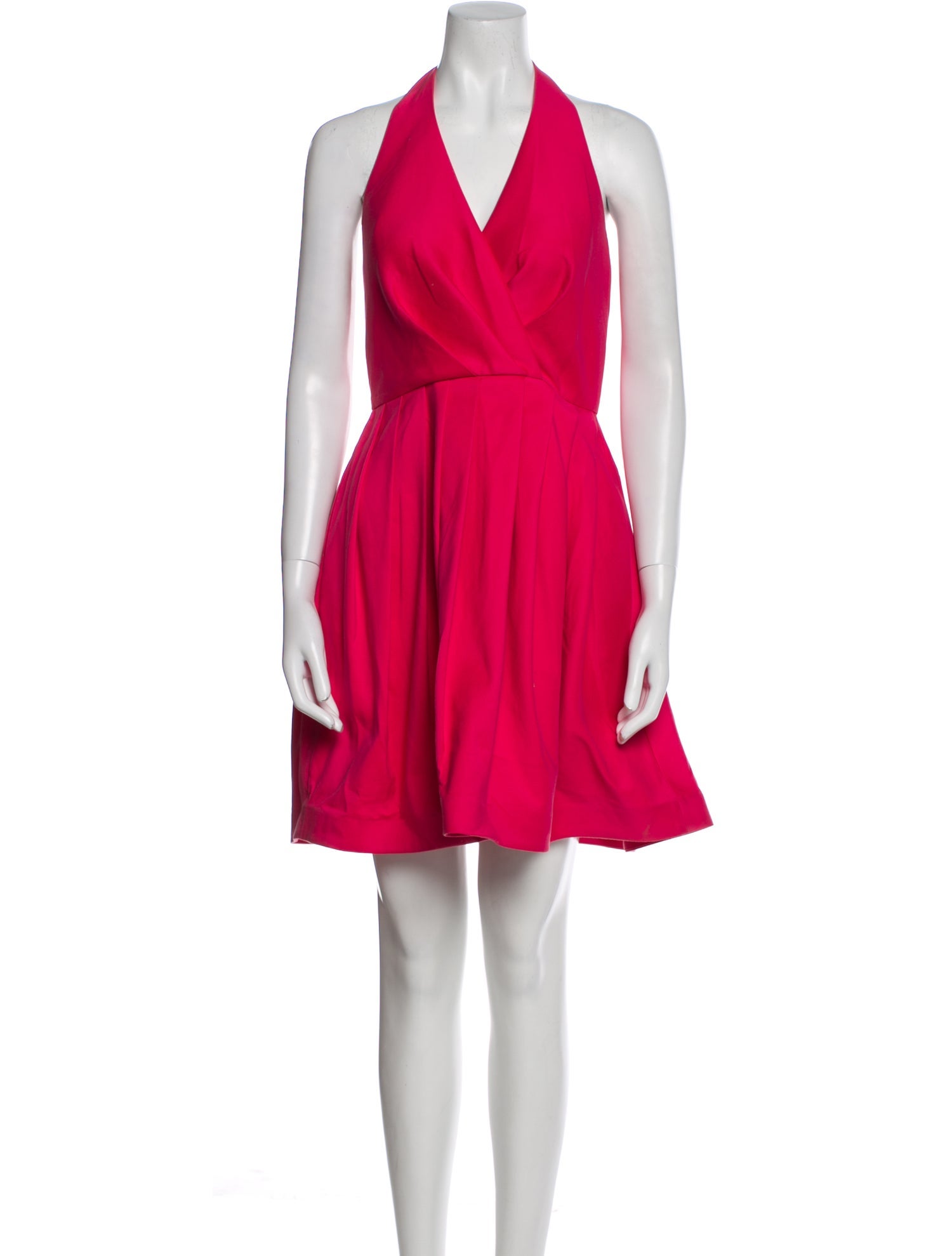 Halston V-Neck Knee-Length Dress