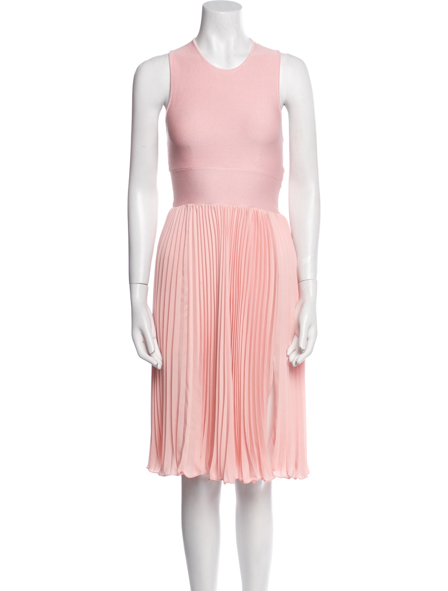 Halston Crew Neck Midi Length Dress