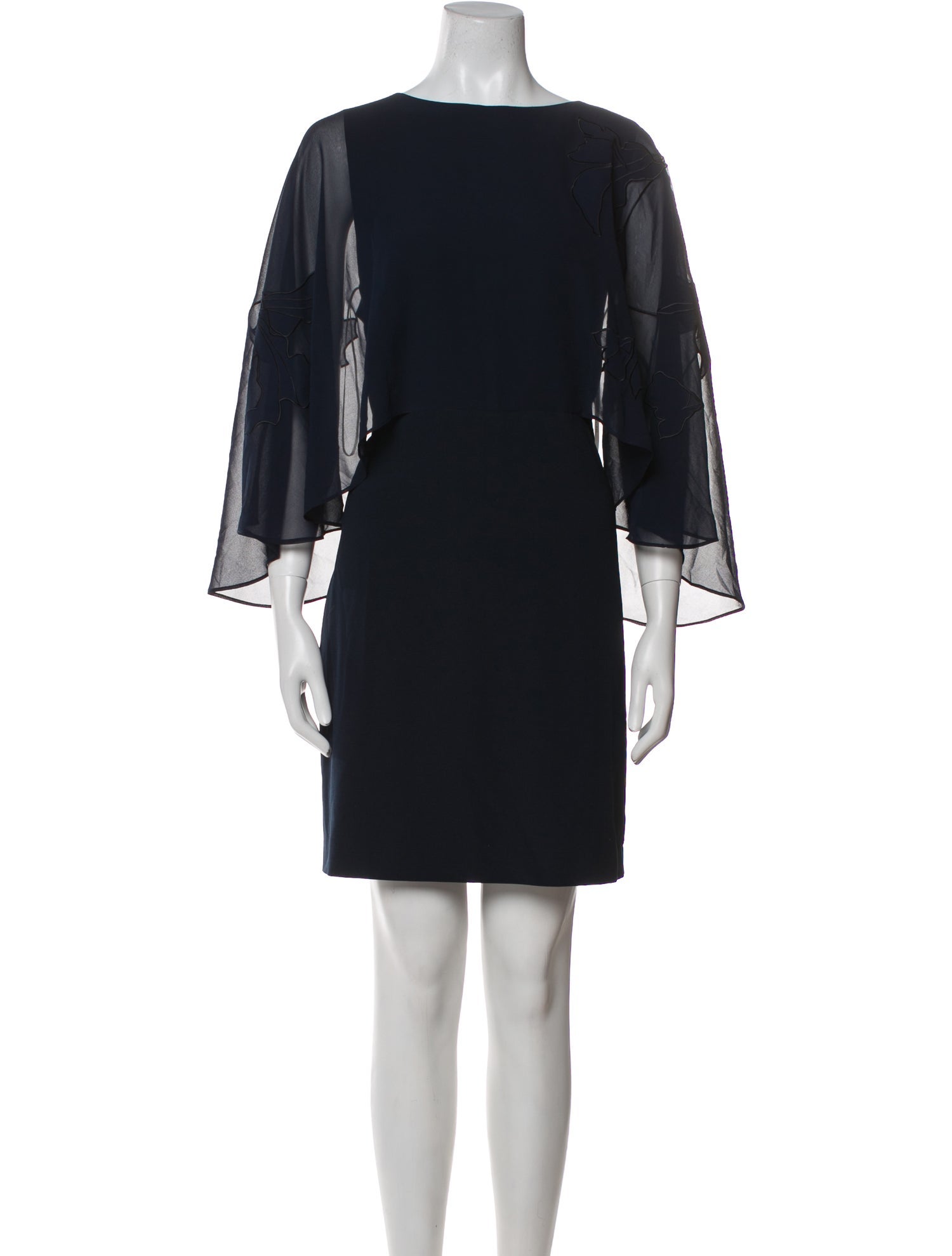 Halston Bateau Neckline Mini Dress w/ Tags