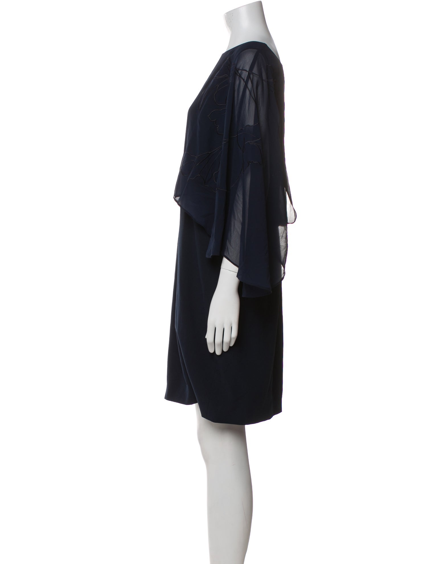 Halston Bateau Neckline Mini Dress w/ Tags