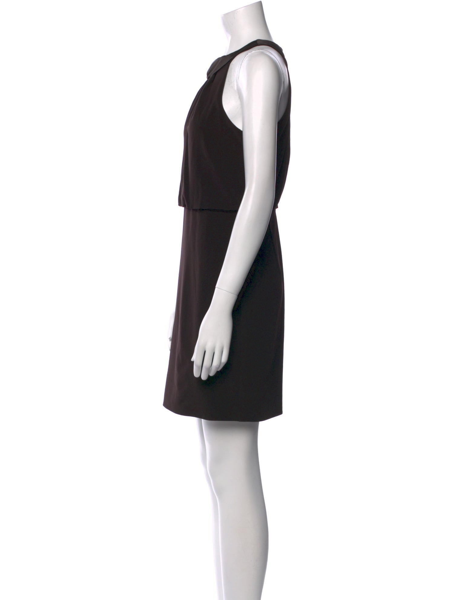 Halston Crew Neck Mini Dress