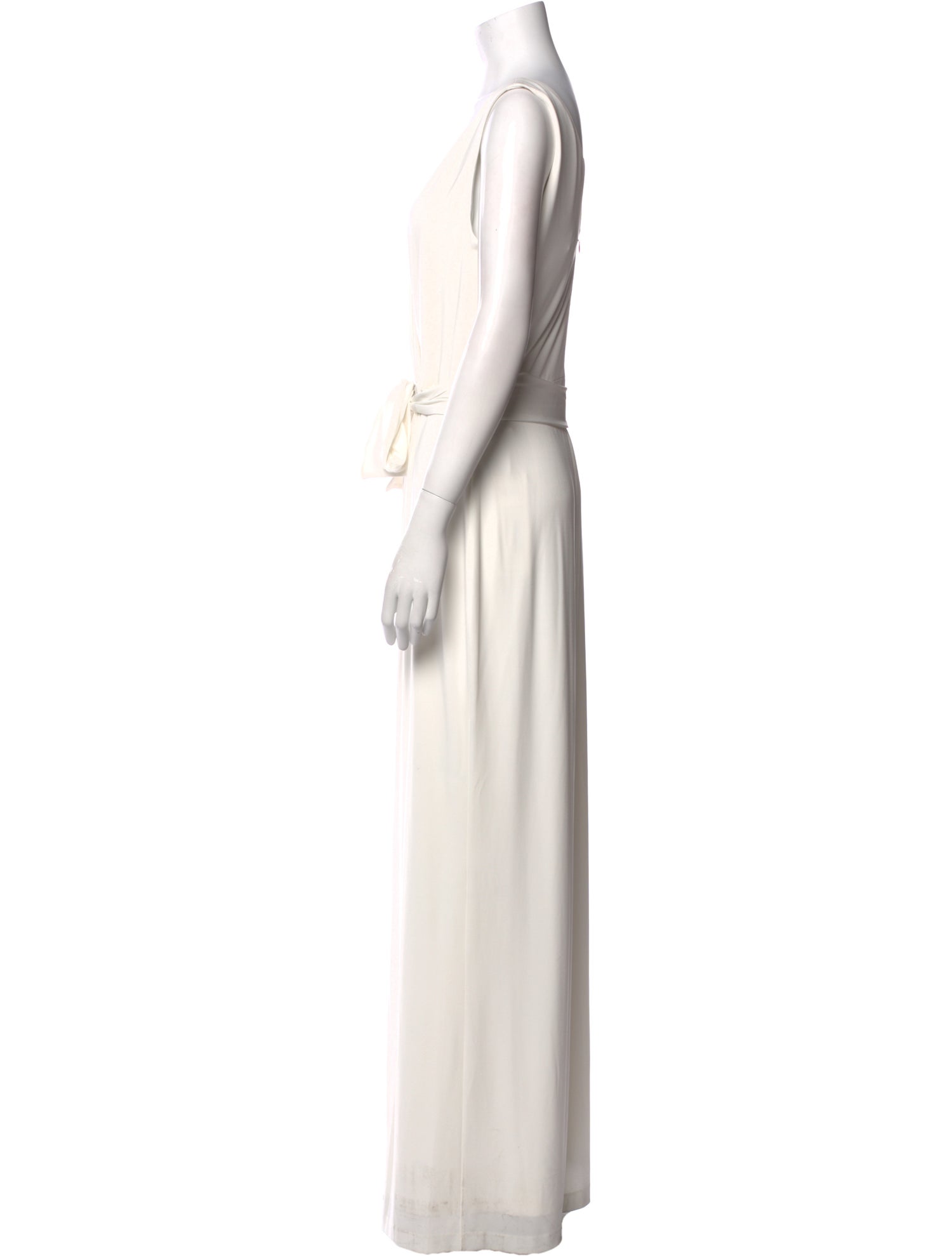 Halston Plunge Neckline Jumpsuit