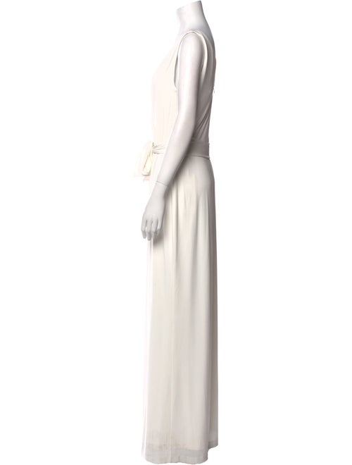 Halston Plunge Neckline Jumpsuit