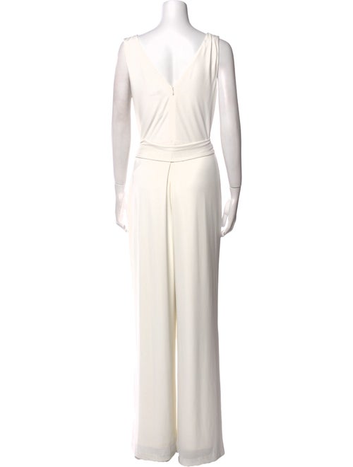 Halston Plunge Neckline Jumpsuit