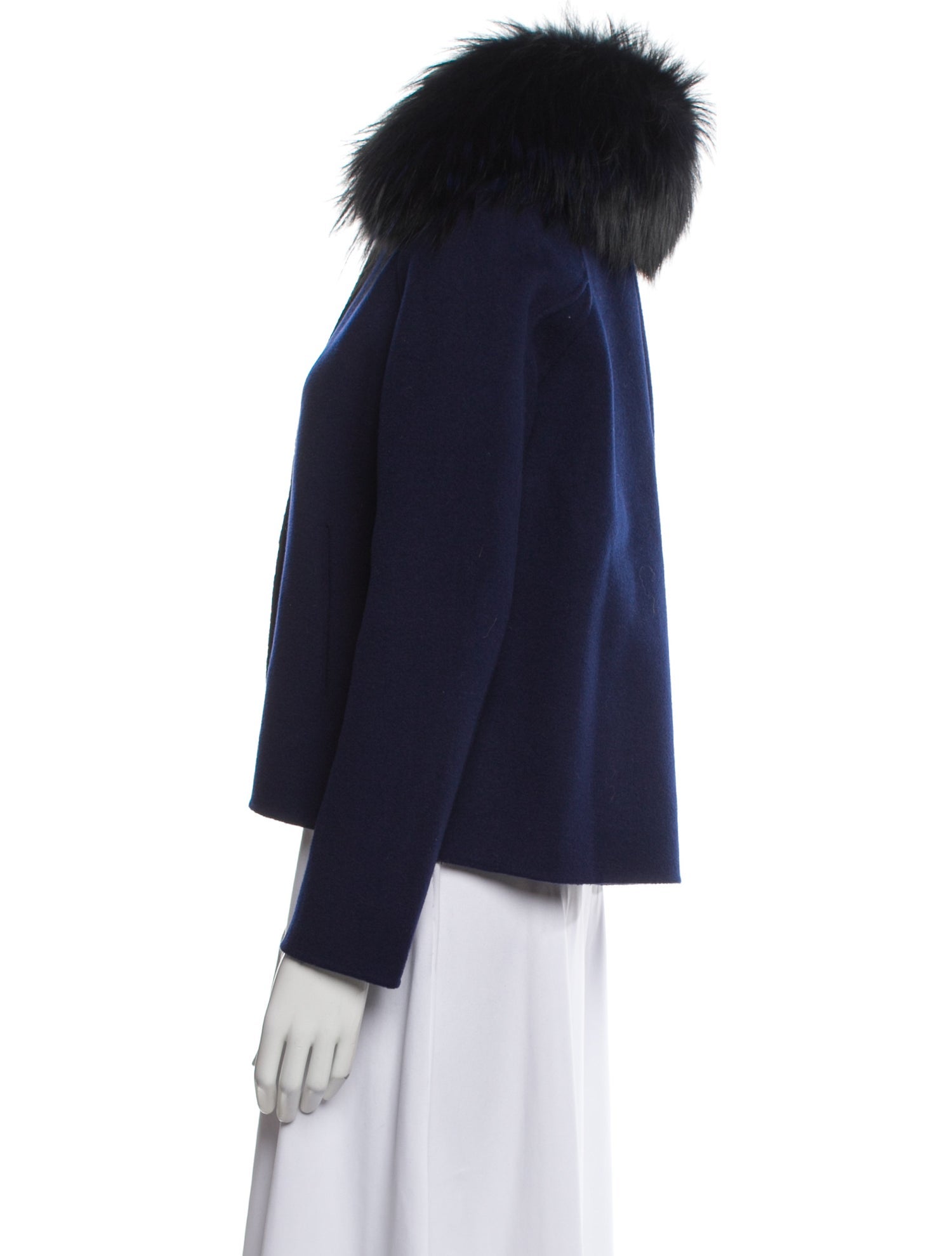 Halston Wool Fur Jacket